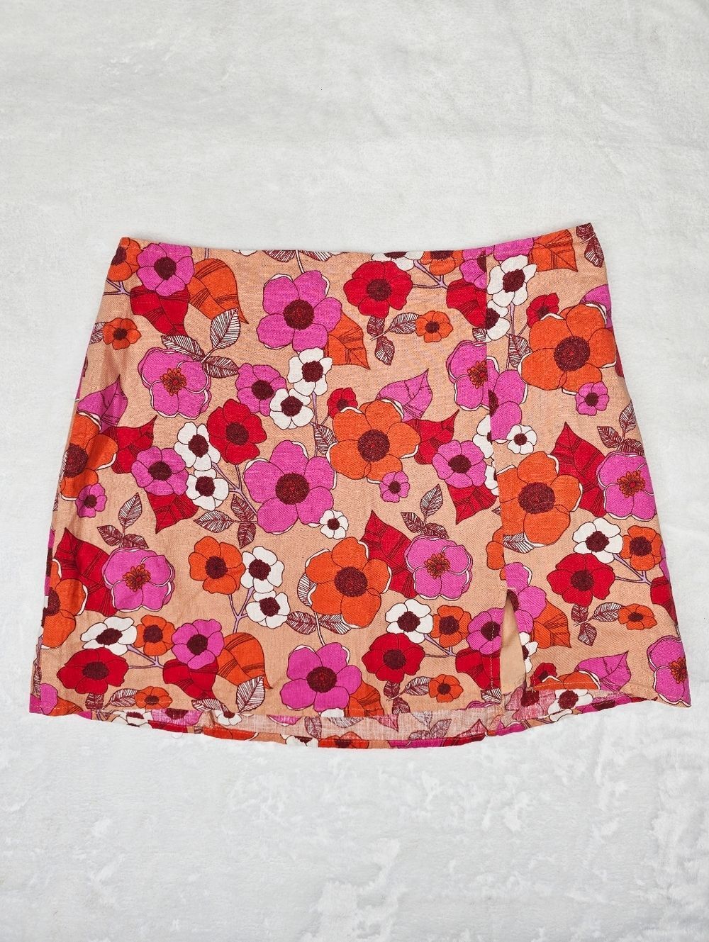 3/$25 Urban Outfitters Rosie Notched Pelmet Mini Skirt Floral Retro Y2K Size S